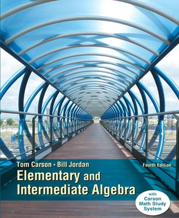 Used Math Book - Elementary and Intermediate Algebra by Tom Carson (Hard Cover) - Pearson Language Textbook for Students (English)