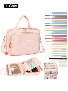Bible Cover Case for Women Christian Bible Study Kit with Highlighters Tabs, Large Bible Bag with Annotation Kit, Bible Carrying Case for Women with Shoulder Strap Church Bags with Journaling Kit