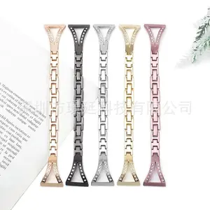 Fashion Rhinestone Decorated Watch Band, 1 Count 22mm/20mm Smart Watch Band for Samsung Galaxy Watch 3 4 5 6 Classic 40mm 44mm Band 46mm, Watch Straps, Smartwatch Strap, Wearable Accessories