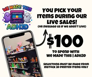 $100 We Made This ADHD Box of 3D Printed Items Customize During Live Sale Modern Selections Must Be Made From Instock Items Only