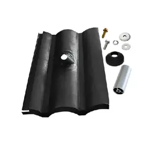 IronRidge Tile Replacement, W-Tile, 4" Post, Black (Priced as each)