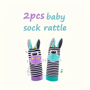 Newborn Cartoon Animal Wrist Bell Socks, Cute Comfortable Baby Indoor Socks, Colorful and Diverse Styles, Perfect Birthday Christmas Gift