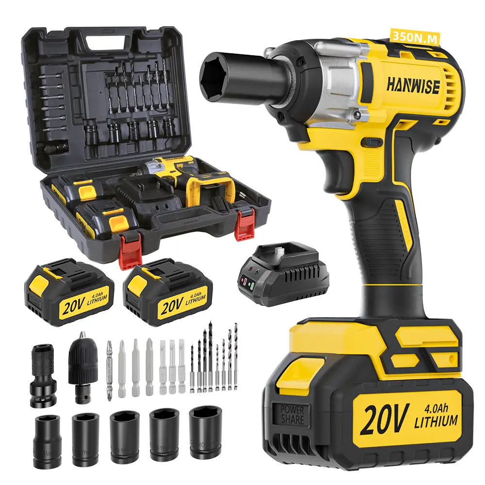 20V Brushless Cordless Impact Wrench Set | Full Accessory Kit | Perfect Car & Home Tool Gift for Men