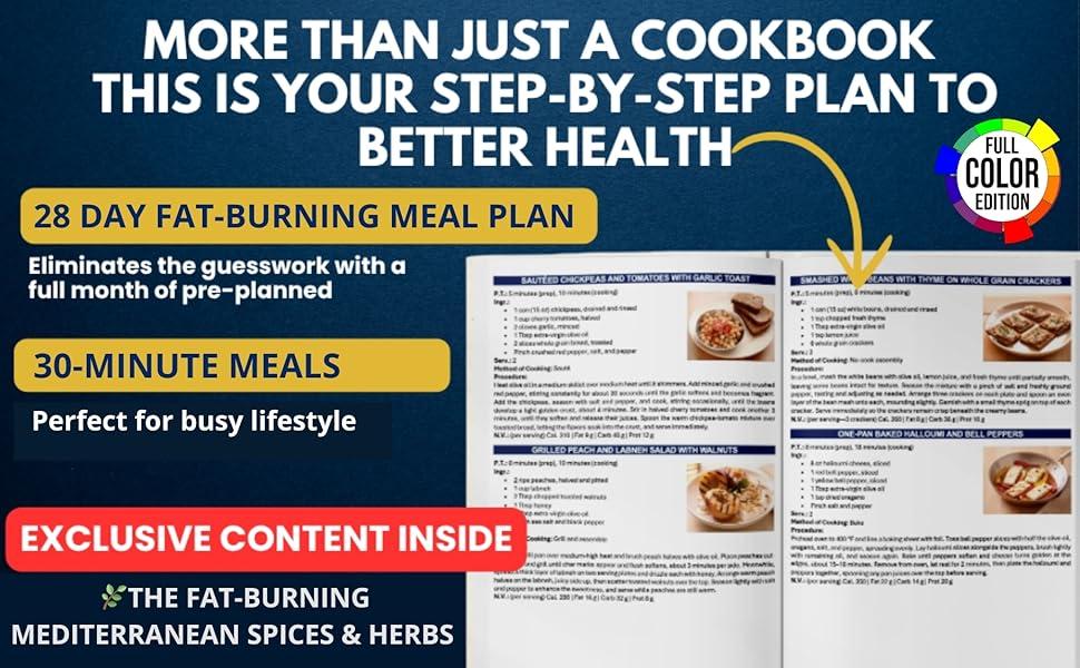 Super-Fast Mediterranean Cookbook: A 28-Day Food Plan with Quick, Easy Recipes for Everyday Cooking, Balanced Meals & Daily Energy