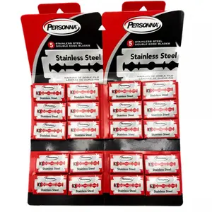 100 Blades Pack Personna Stainless Steel Double Edge Blades 2 sided shaving blades for safety razors