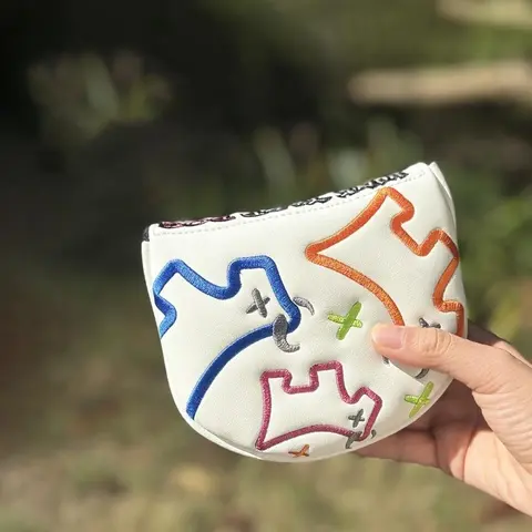 Dog Pattern Half Round Golf Headcover, Best Protection for Your Golf Club, Unique Gift for Family and Friends, Golf Gifts, Golf Mallet Putter Covers, Golf Accessories, Golf Item