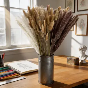 Transform Your Space: 17.3" Dried Pampas & Bunny Tail Bouquet