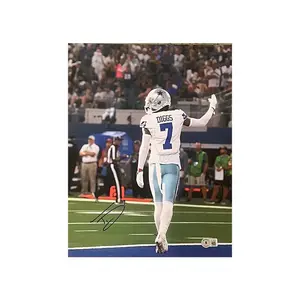 Trevon Diggs Signed 11x14 Dallas Cowboys Photo Beckett
