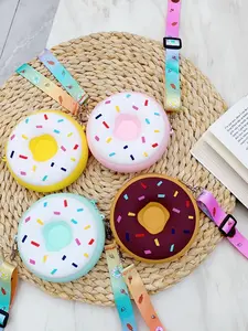 Women's Cute Donut Crossbody Bag- Colorful Sugar Grain Design, Lightweight Nylon Shoulder Bag with Zipper Closure and Detachable Shoulder Strap, Durable and Stylish Purse for Daily Use, Birthday Gift, Romantic Style Accessory