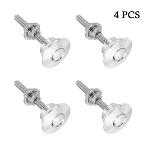 1.26in Universal Quick-Release Lock Latches - 4Pcs Vehicle Hood Pins-Quick Release Lock Latch for Engine Hood, Bumper Hood and License Plate Button Bonnet, Silver