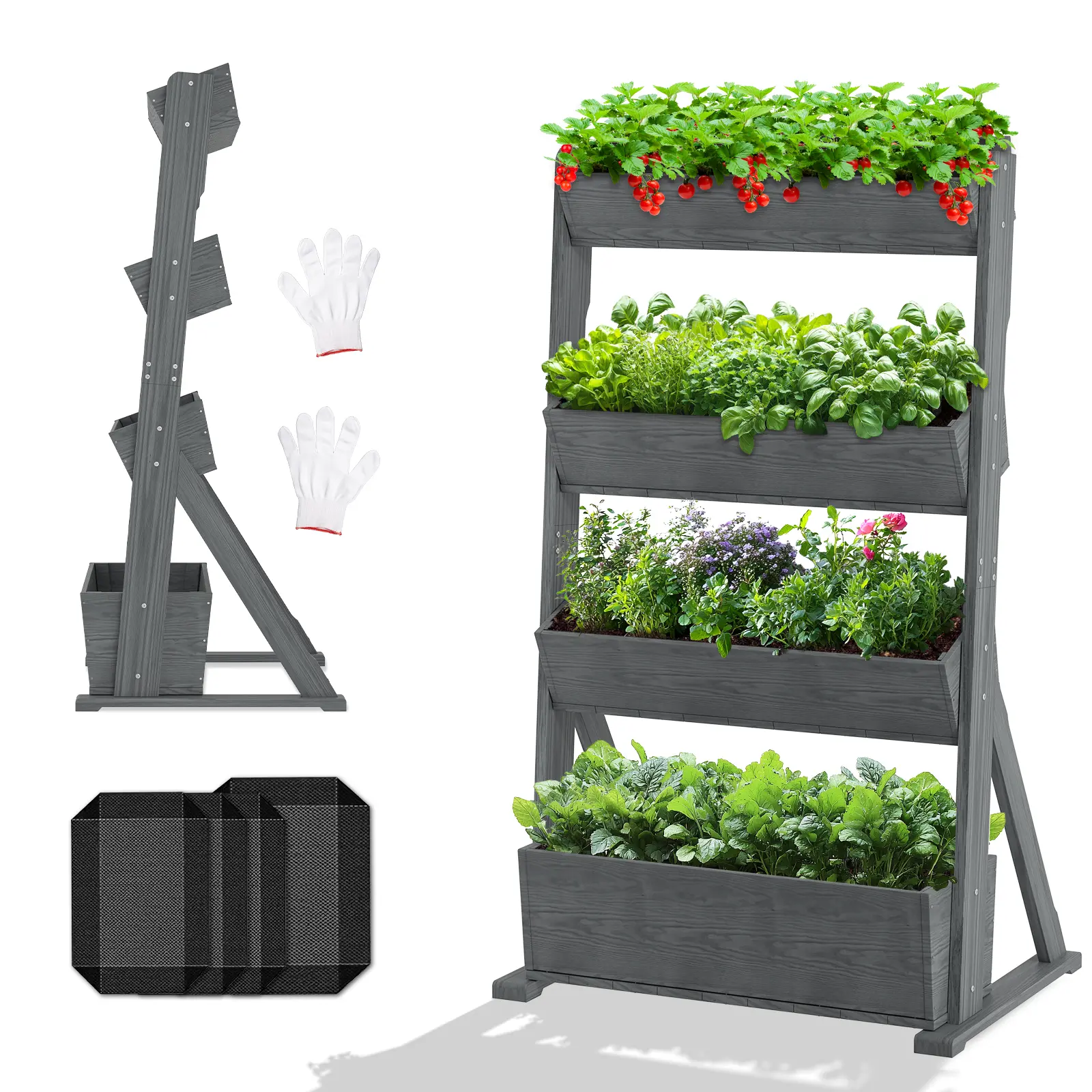 4 Tier (18 x 30 x 55in)-Gray