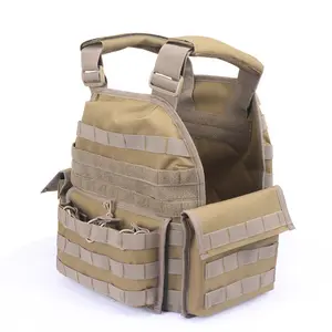 Durable Tactical Vest Adjustable Size Large Capacity Pockets Wear-Resistant Comfortable for Shooting Games