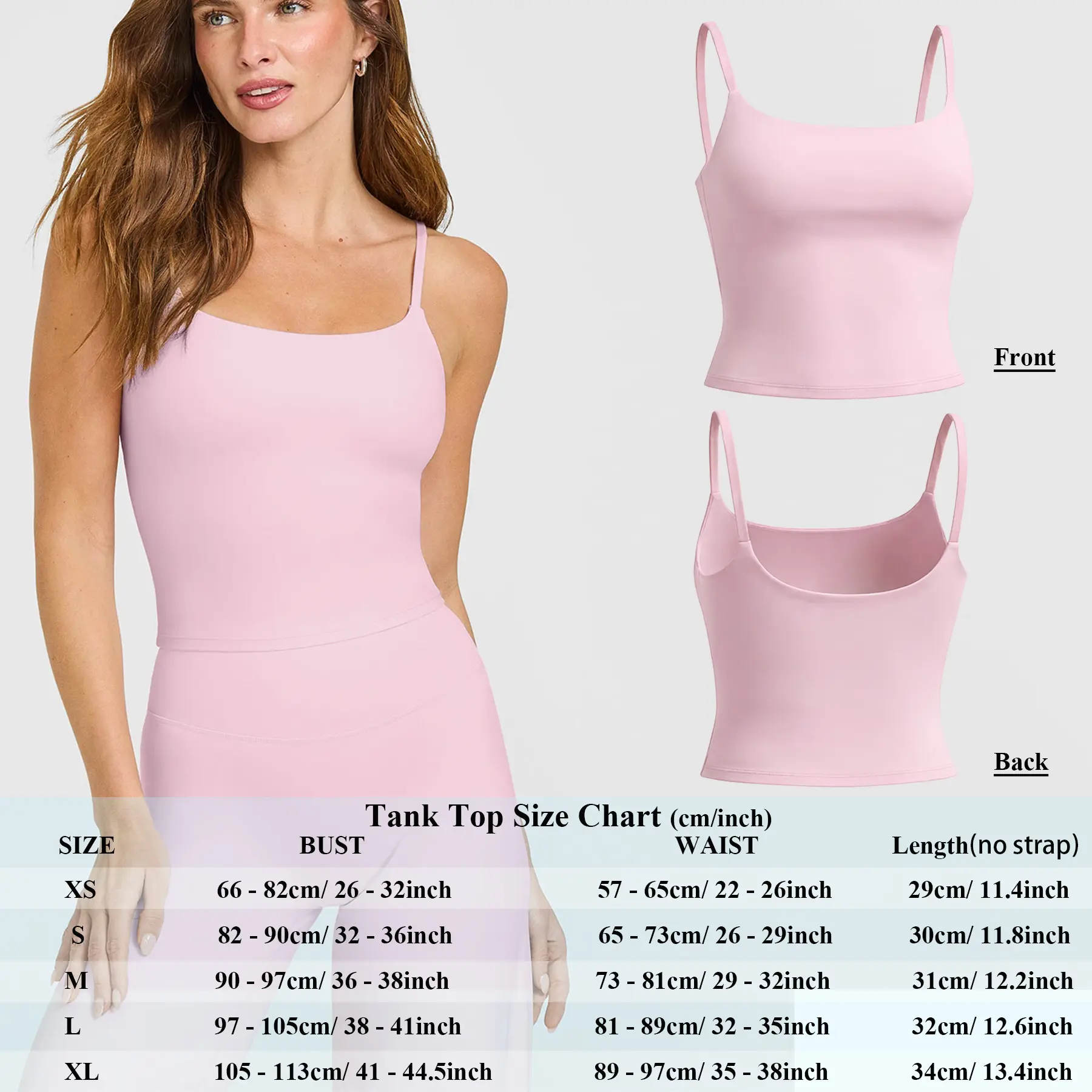 Pink Strappy Tank Top