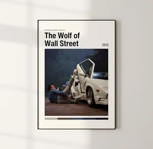 The Wolf of Wall Street Poster No Frame | Leonardo DiCaprio | Finance Gift | The Wolf of Wall Street Wall Art