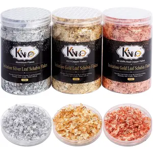 Foil Flakes for , 30g  Leaf Flakes for  Art, Painting, Crafts, Slime and   Making (10g / Bottle)