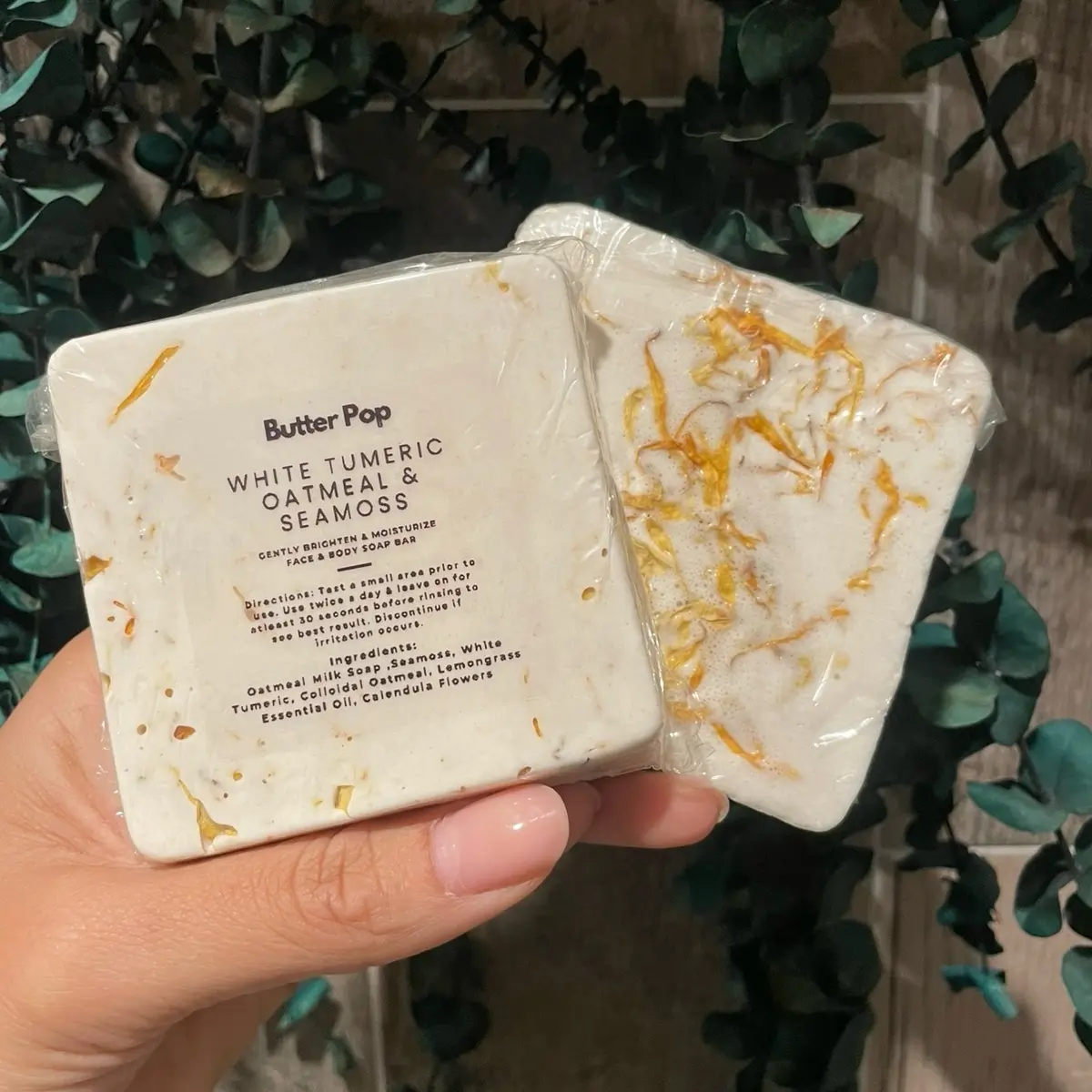White Tumeric, Oat & Seamoss Nourishing Brightening Soap Bar natural skincare White Tumeric, Oat & Seamoss Nourishing Brightening Soap Bar natural skincare