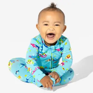 Baby Shark Bamboo Convertible Footie Sleepwear