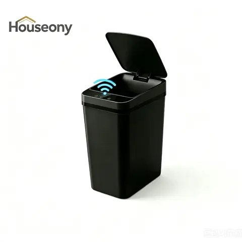 12L Smart Induction Waterproof Trash Can for Bathroom, Bedroom, Office Nordic Style, Household Items Saving Space Motion Sensor Multifunctional Home Goods Environmentally Friendly