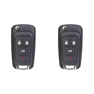KEYS4LESS Replacement Flip Key Fob for Gmc Terrain 2016 Fcc OHT01060512 Part Number 13504204 13500226 13504200 Pack of 2