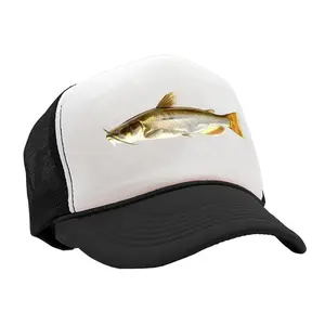 CATFISH Lake Fish Pond Angler Fishing Vintage Retro Style Trucker Cap Hat - Classic 5 Panel Mesh Back Snapback Closure Foam Front