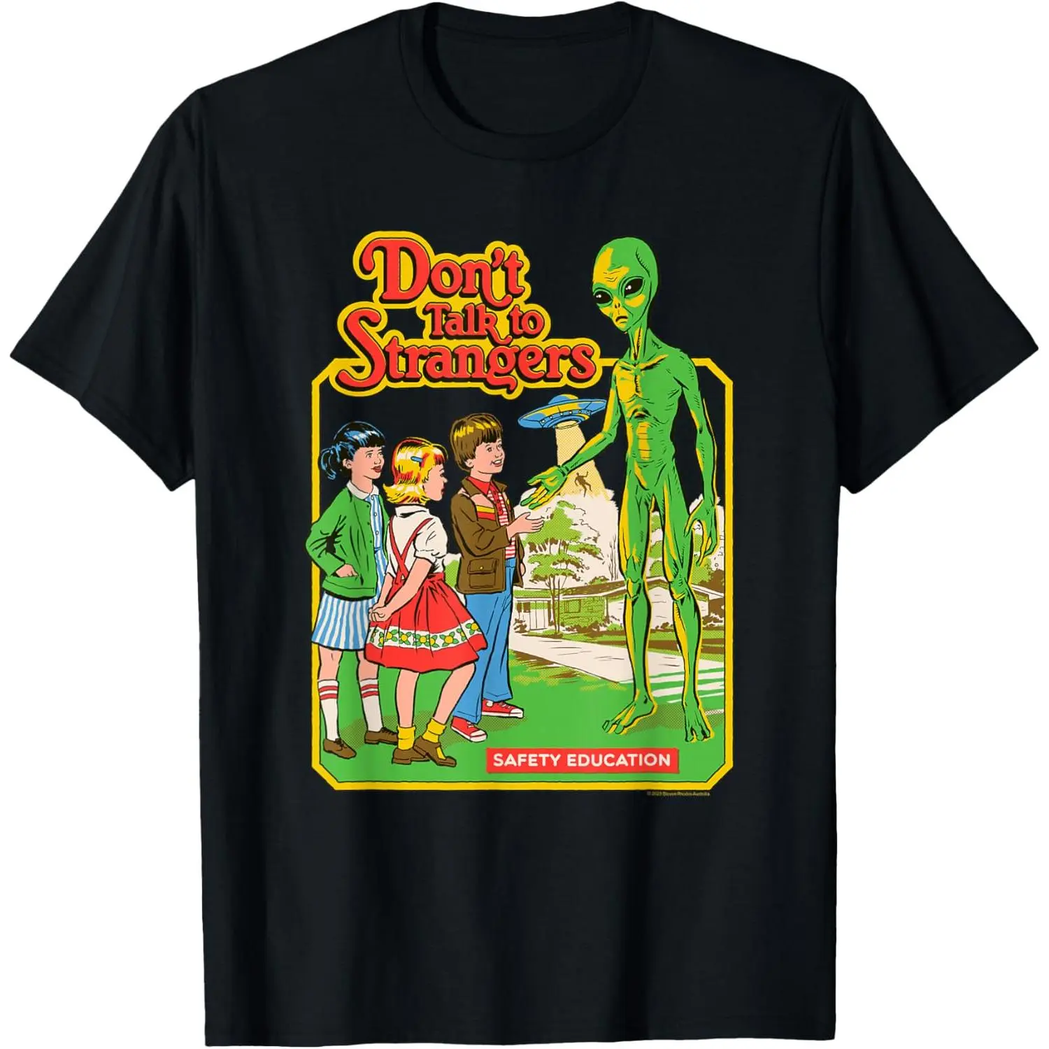 Cotton Short Sleeve Steven Rhodes Don'T Talk To Strangers Alien