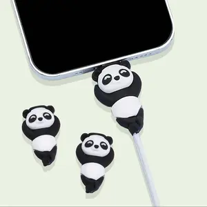1 piece, Panda Design Cable Protector, Prevents Breaking and Biting, Fast Charge Charging Cable Protector