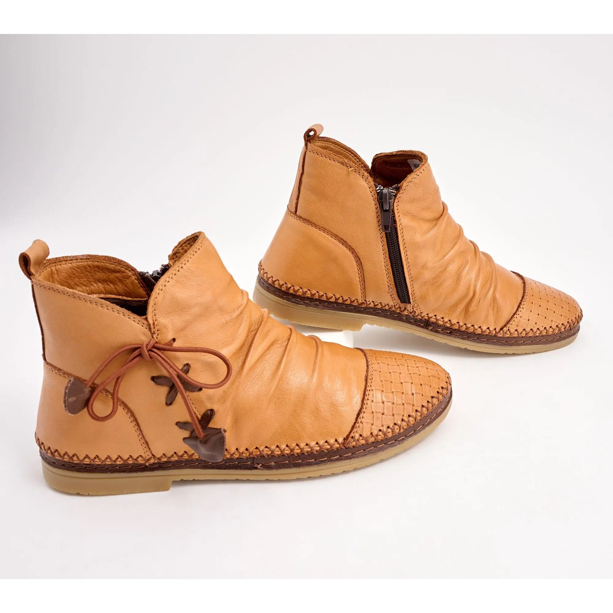 Spring Step Leather Ankle Boots - Pomeroy