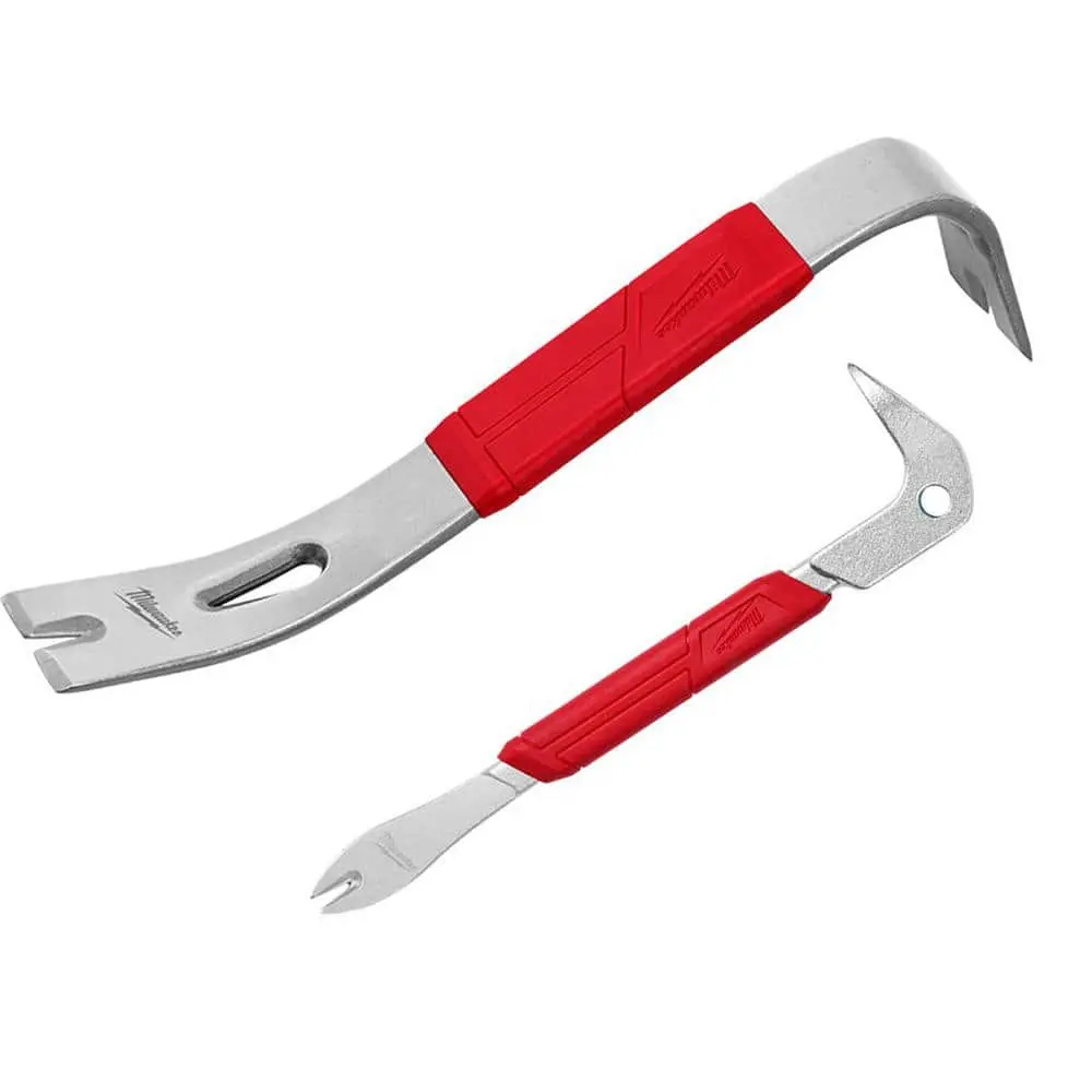12 in Pry Bar and 9 in Nail Puller with Dimpler 2 Piece Tool Set for Home Repair and Construction Tasks