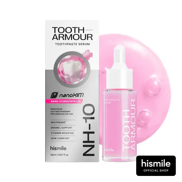 Hismile Tooth Armour Fluoride Free Toothpaste Serum, Nano Hydroxyapatite Toothpaste, Appropriate for Sensitive Teeth, Supports Tooth Enamel, Niacinamide Toothpaste, Advanced Enamel Support | 20 ml
