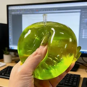 Apple Handmade Ball Malt Sugar Stress Relief Toy, Food Grade Silicone, Moldable Slow Rebound, Perfect for Relaxation