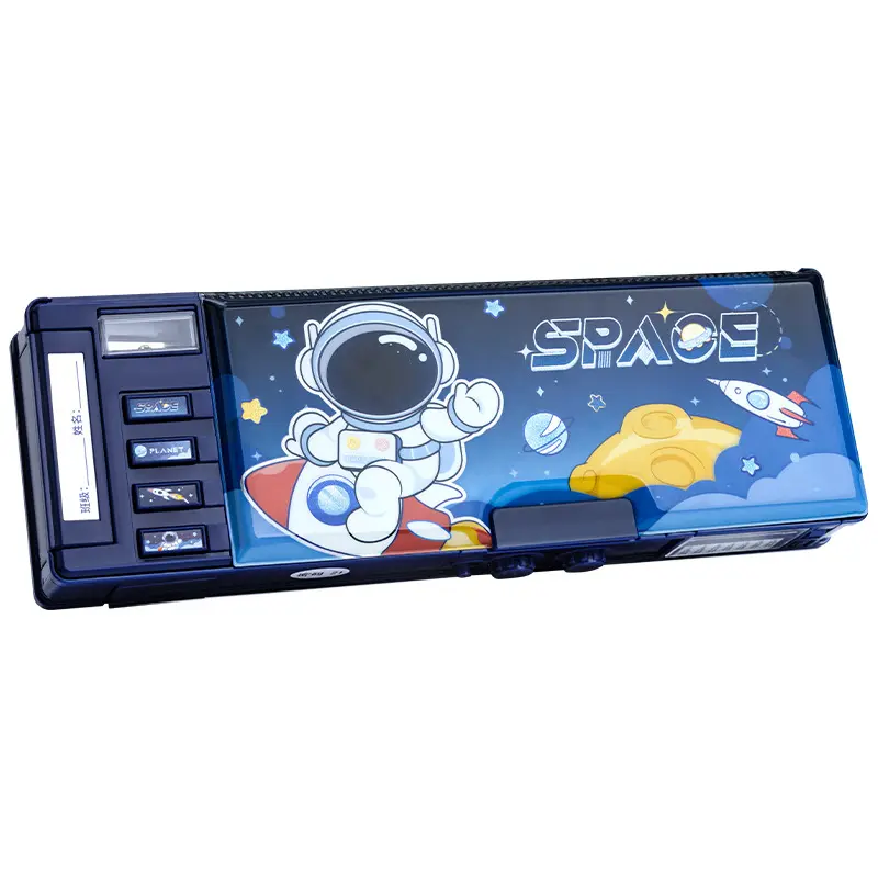 Double-Layer Password Lock Pencil Case - Organized, Large-Capacity Multifunctional Unisex Primary School Supplies Storage Box for Back to School Haul, Space-Saving Daily Study Needs, Secure