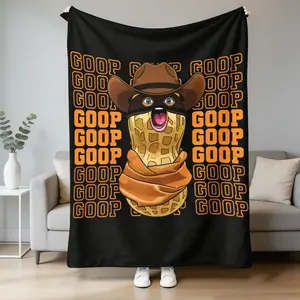 Arc Raiders Burnt Peanut Goop Meme Blanket Lightweight Flannel Fleece Throw Super Soft Cozy Blanket for Bed Sofa Travel Camping Gift