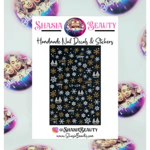 Glitzy Xmas Snowflakes Nail Stickers