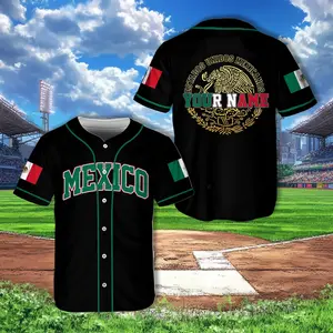 Personalized Mexico Baseball Jersey, Custom Name Mexican Eagle Shirt, Mexico Family Matching Jersey Game Day Outfit For Baseball Lovers Fans