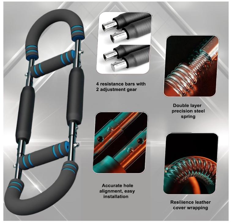 TikTok Viral Twister Arm Trainer | 60-100lb Adjustable Chest Tool | Desk Workout for Shoulder & Arm Muscles | Office Fitness Gadget