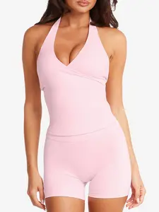 1 TKITK sewn spandex Form Athena short sport backless shirt suitable for cycling and outdoor yoga activities Workout Gym Clothing