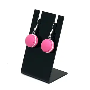 3D Pink Macaroon Earrings