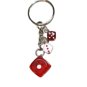 Red Dice Keychain - Fun and Unique Accessory for Keys or Bag
