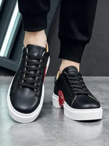Men's four-season new minimalist white sneakers, soft leather breathable versatile business casual low-top skate shoes, Trainer