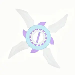 Children's Lightsaber Toy with Cool Colorful Lights Handsome Four-Bladed Design Naruto Rotatable Hand-Held Sword Purple Model 3 2026 New Light-Up Lightsaber for Cosplay Christmas Dress-Up Parties Birthdays Halloween