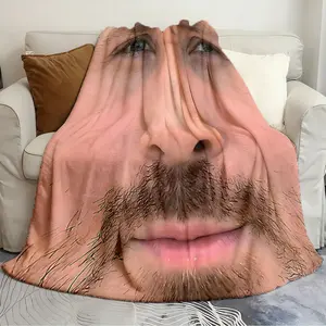 Printed flannel throw blankets Ryan Gosling Face Stylish blankets Soft and cozy flannel blanket for home and travel bedding birthday gift