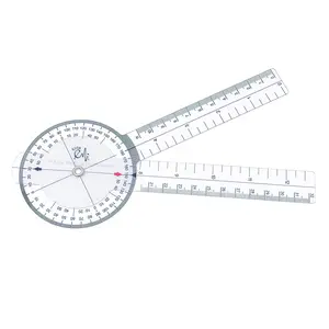 EMI 8″ Goniometer  360° Clear Protractor Physical Therapy, for Medical Range of Motion Measurement EGM-421