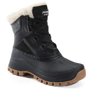 KOLILI Women's Winter Snow Boots Anti-Slip Fashion Duck Warm Snow Boots Fashionable and Versatile Outdoor Hiking Boots