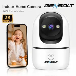 GENBOLT 2K 2.4G/5G WiFi6 Security Camera 2MP CCTV Indoor Monitor 360° PanTilt, Human Detection, Dual-Band