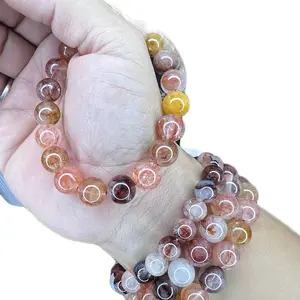 High Quality Red Hematoid Fire Quartz Bracelet for Women Bohemian Crystal