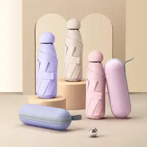 Portable Pocket Folding Umbrella, 1/9 Counts Lightweight Umbrella, Sun & Rain Dual-use Umbrella for Travel & Commuting, Portable Foldable Umbrella