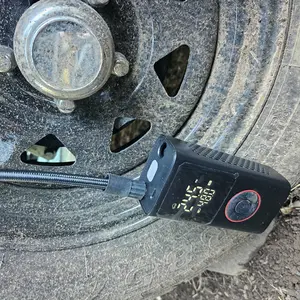 Powools  Cordless Tire Inflator Portable Air Compressor with Large Capacity Battery Wireless Digital Display Enhanced Safety Features for Cars & Inflatables