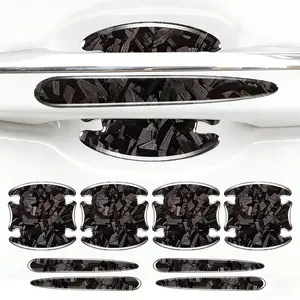 8pcs Car Door Handle Protector Sticker, Carbon Fiber Universal Car Door Handle Scratch Protector Cover, Self-Adhesive & Non-Marking, Paint Guard Protective Films, Door Handle Protectors for Most Vehicles, Car Accessories