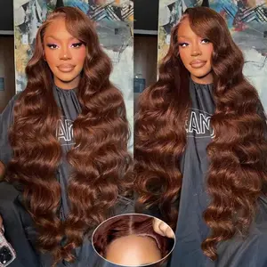 Blazing Beauty 13x6 Auburn/Cinnamon Brown Lace Front Wig with HD Transparent Lace, Adjustable Cap, and Realistic Movement for Bold Looks
