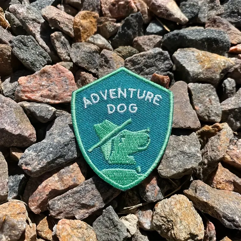 Adventure Dog Explorer Patch - DIY Iron/Sew On Embroidered Badge